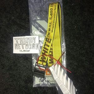 Off White Yellow industrial Belt